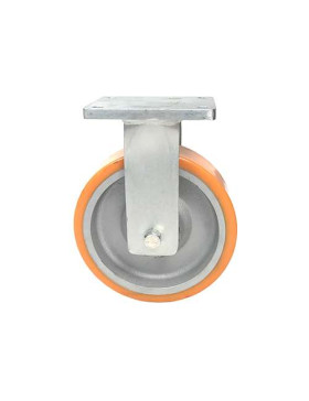 ROULETTE PIVOTANTE DE MANUTENTION EN FONTE ET POLYURÉTHANE STEC DIAMÈTRE 200 MM 