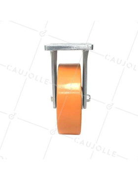 ROULETTE PIVOTANTE DE MANUTENTION EN FONTE ET POLYURÉTHANE STEC DIAMÈTRE 200 MM 
