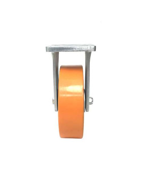 ROULETTE PIVOTANTE DE MANUTENTION EN FONTE ET POLYURÉTHANE STEC DIAMÈTRE 200 MM 