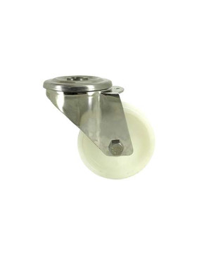 Swivel castor wheel STAINLESS STEEL 80 mm diameter nylon 