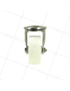 Swivel castor wheel STAINLESS STEEL 80 mm diameter nylon 
