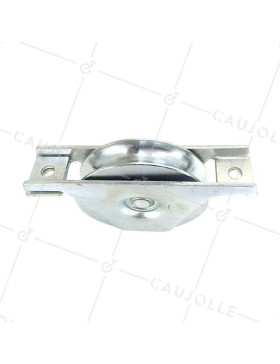 ROUE DE PORTAIL À ENCASTRER À GORGE RONDE DIAMÈTRE 100 MM POUR RAIL ROND DE 16 MM CHARGE 370 KG - MTSPGR100