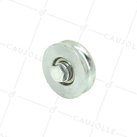 ROUE DE PORTAIL COULISSANT À GORGE RONDE DIAMÈTRE 60 MM POUR RAIL ROND DE 10 MM CHARGE 250 KG AXE 10 MM - GAGR60 • Caujolle