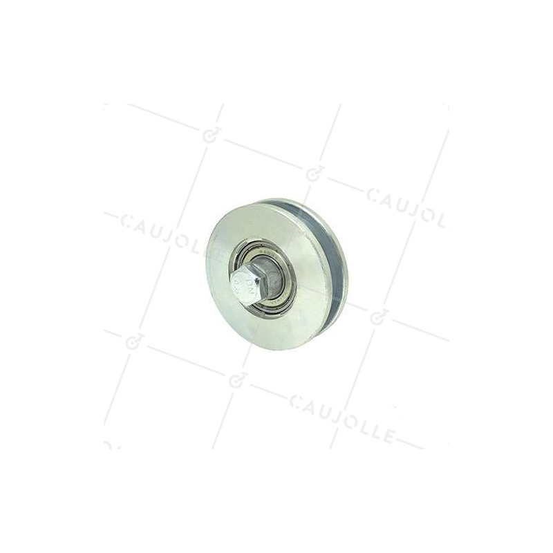 NARROW GROOVED DOOR ROLLER SQUARE 80 MM DIAMETER