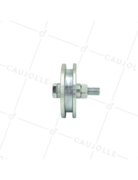 NARROW GROOVED DOOR ROLLER SQUARE 80 MM DIAMETER