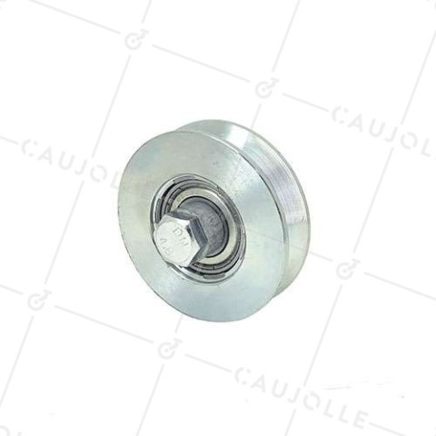 NARROW DOOR ROLLER WHEEL 80 MM DIAMETER FOR UNIVERSAL TRIANGULAR RAIL 12 MM BORE • Caujolle