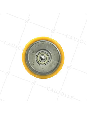ROUE POLYURÉTHANE INDUSTRIELLE DIAMÈTRE 100 MM CHARGE 250 KG AXE 12 MM BILLES - S2013 100