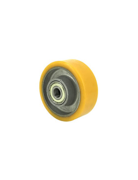ROUE POLYURÉTHANE INDUSTRIELLE DIAMÈTRE 80 MM CHARGE 200 KG AXE 12 MM BILLES - S2013 80