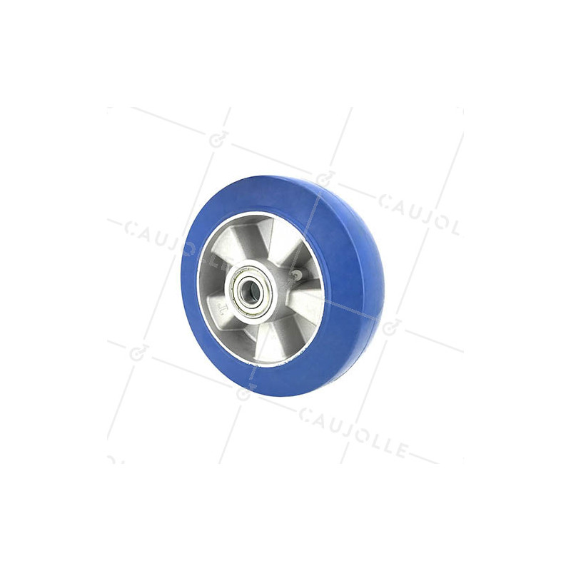 Wheel ELASTIC RUBBER ANTI-TEAR DIAMETER 200 MM LOAD 400 KG AXLE 20 MM - S2017 200