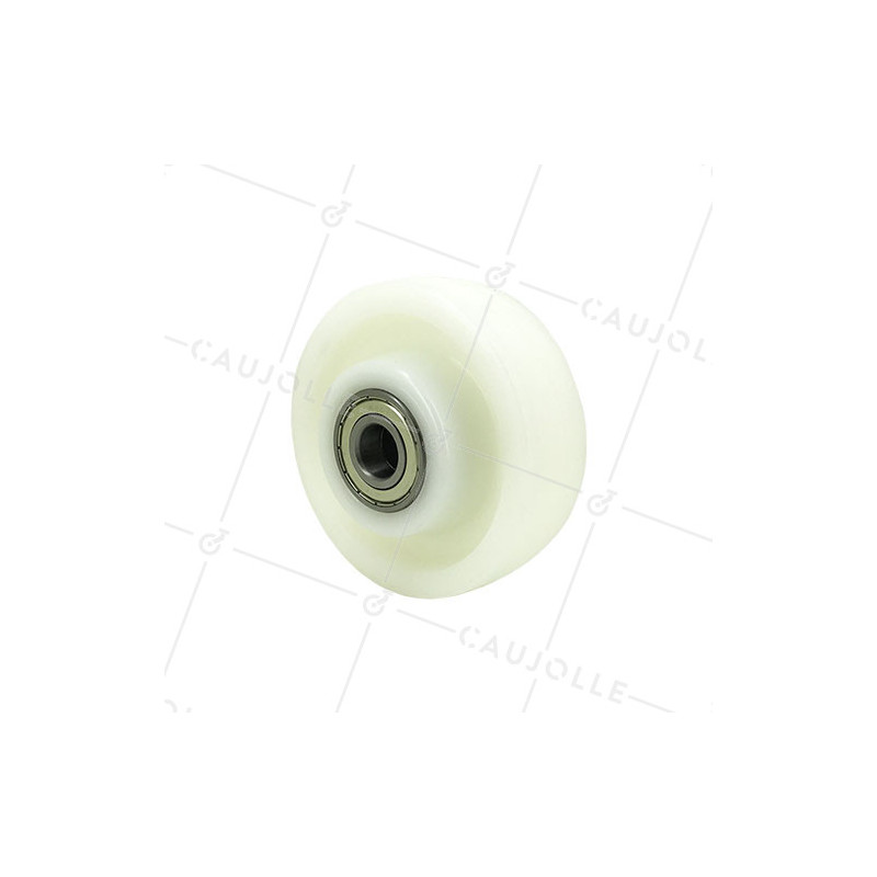 Roue en nylon renforcé diamètre 125mm avec roulement à billes