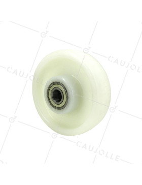 ROUE EN NYLON RENFORCÉ DIAMÈTRE 150 MM CHARGE 700 KG AXE 20 MM ET ROULEMENT BILLES - S2480 150 RB20 • Caujolle