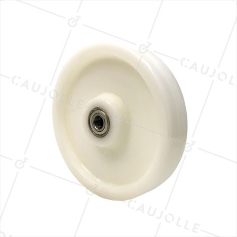 ROUE EN NYLON RENFORCÉ DIAMÈTRE 250 MM CHARGE 1500 KG AXE 20 MM ET ROULEMENT BILLES - S2480 250 RB20 • Caujolle