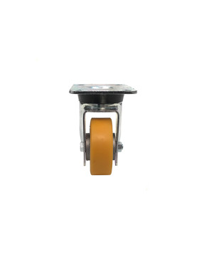 ROULETTE PIVOTANTE EN POLYURÉTHANE JANTE ALUMINIUM DIAMÈTRE 80 MM CHARGE 180KG - S74AR 80