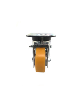 ROULETTE PIVOTANTE EN POLYURÉTHANE JANTE ALUMINIUM DIAMÈTRE 80 MM CHARGE 180KG - S74AR 80