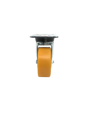 ROULETTE PIVOTANTE EN POLYURÉTHANE JANTE ALUMINIUM DIAMÈTRE 80 MM CHARGE 180KG - S74AR 80