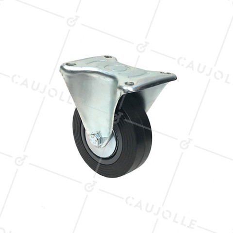 FIXED GOODS HANDLING CASTOR LARGE DIAMETER 125 MM MAX LOAD 125 KG - S7C 125R • Caujolle