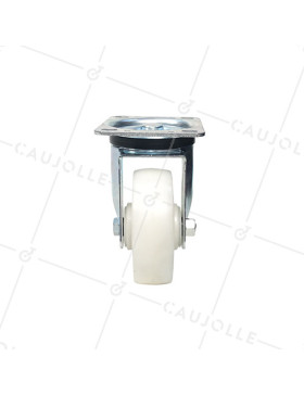 ROULETTE DE MANUTENTION EN POLYPROPYLÈNE DIAMÈTRE 125 MM CHARGE 200 KG - S74P 125