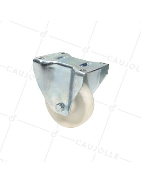 ROULETTE FIXE DE MANUTENTION EN POLYPROPYLÈNE DIAMÈTRE 125 MM CHARGE 200 KG - S75P 125 • Caujolle