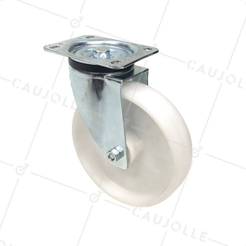 ROULETTE DE MANUTENTION EN POLYPROPYLÈNE DIAMÈTRE 200 MM CHARGE 200 KG - S74P 200 • Caujolle