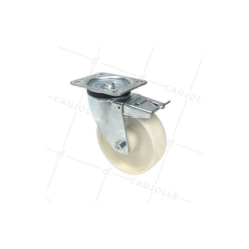 ROULETTE DE MANUTENTION EN POLYPROPYLÈNE DIAMÈTRE 125 MM CHARGE 200 KG - S74P 125