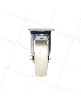 ROULETTE DE MANUTENTION EN POLYPROPYLÈNE DIAMÈTRE 125 MM CHARGE 200 KG - S74P 125