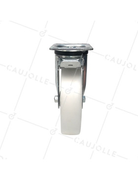 ROULETTE DE MANUTENTION EN POLYPROPYLÈNE DIAMÈTRE 125 MM CHARGE 200 KG - S74P 125
