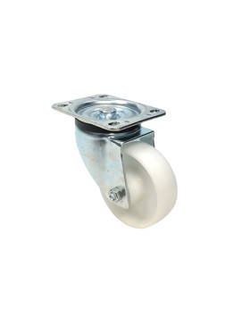 ROULETTE DE MANUTENTION PIVOTANTE EN NYLON DIAMÈTRE 125 MM CHARGE 300KG - S76N 125