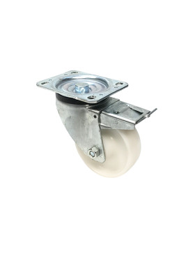 ROULETTE DE MANUTENTION PIVOTANTE EN NYLON DIAMÈTRE 125 MM CHARGE 300KG - S76N 125