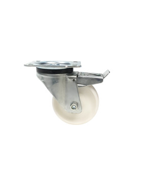 ROULETTE DE MANUTENTION PIVOTANTE EN NYLON DIAMÈTRE 125 MM CHARGE 300KG - S76N 125