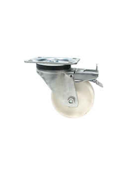 ROULETTE DE MANUTENTION PIVOTANTE EN NYLON DIAMÈTRE 125 MM CHARGE 300KG - S76N 125
