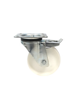 ROULETTE DE MANUTENTION PIVOTANTE À FREIN EN NYLON DIAMÈTRE 160 MM CHARGE 380KG - S76N 160AF