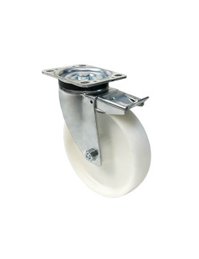 ROULETTE DE MANUTENTION PIVOTANTE EN NYLON DIAMÈTRE 125 MM CHARGE 300KG - S76N 125