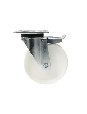 ROULETTE DE MANUTENTION PIVOTANTE EN NYLON DIAMÈTRE 125 MM CHARGE 300KG - S76N 125
