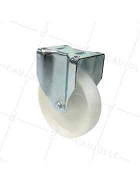 ROULETTE DE MANUTENTION PIVOTANTE EN NYLON DIAMÈTRE 125 MM CHARGE 300KG - S76N 125 • Caujolle