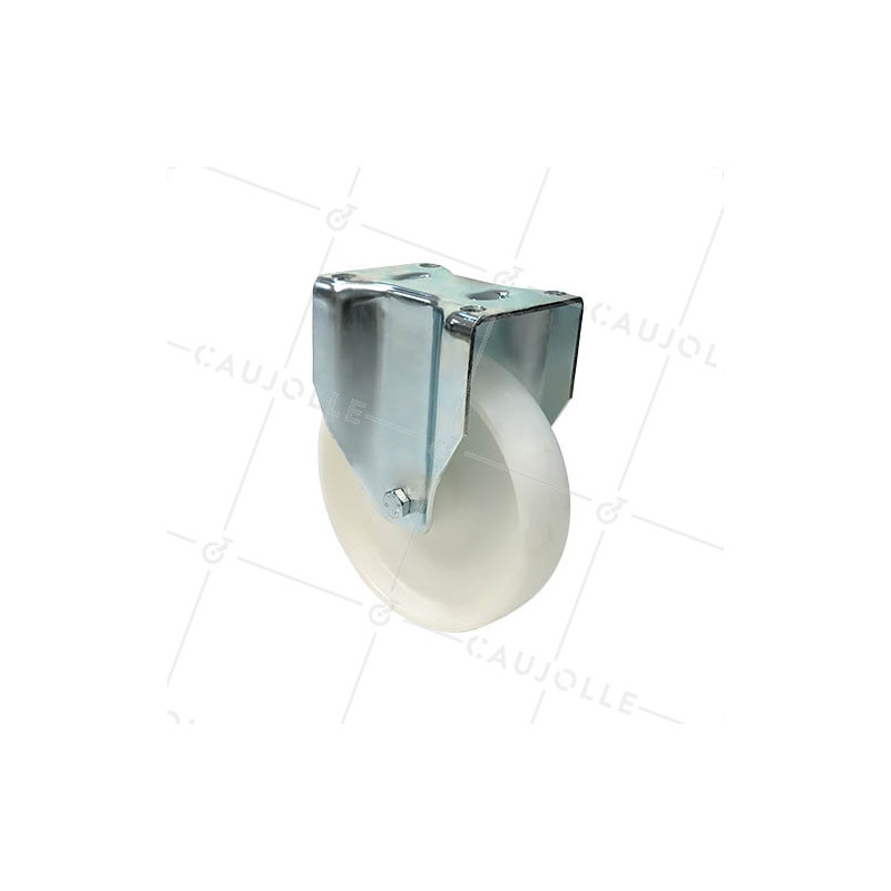 ROULETTE DE MANUTENTION PIVOTANTE EN NYLON DIAMÈTRE 125 MM CHARGE 300KG - S76N 125