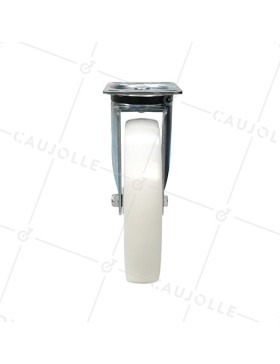 ROULETTE DE MANUTENTION PIVOTANTE EN NYLON DIAMÈTRE 125 MM CHARGE 300KG - S76N 125