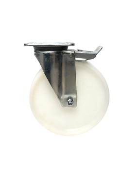 ROULETTE DE MANUTENTION PIVOTANTE EN NYLON DIAMÈTRE 125 MM CHARGE 300KG - S76N 125