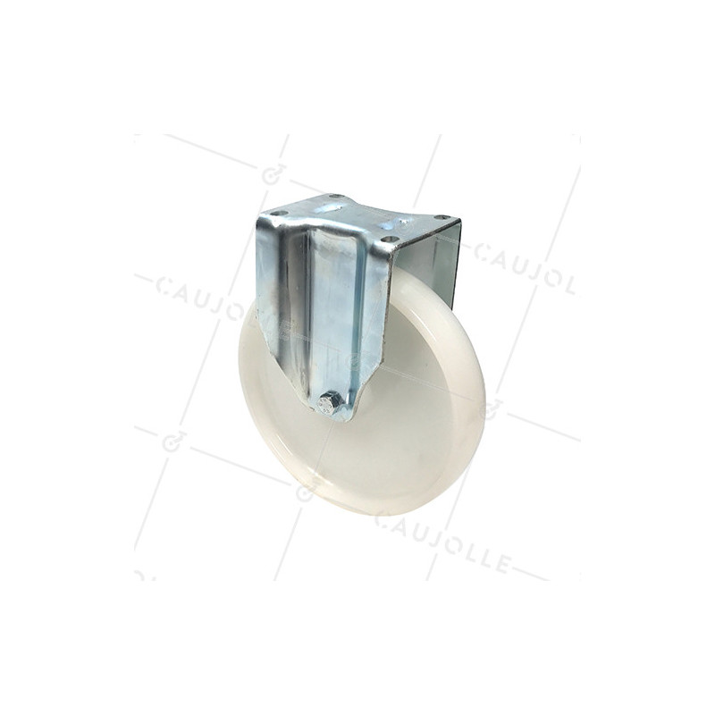 ROULETTE DE MANUTENTION PIVOTANTE EN NYLON DIAMÈTRE 125 MM CHARGE 300KG - S76N 125