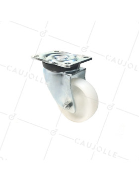 ROULETTE DE MANUTENTION PIVOTANTE RENFORCÉE EN NYLON DIAMÈTRE 125 MM CHARGE 300KG - S78N 125 • Caujolle
