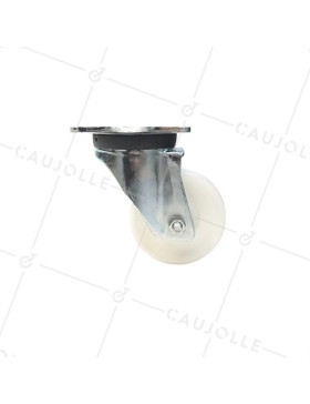 ROULETTE DE MANUTENTION PIVOTANTE RENFORCÉE EN NYLON DIAMÈTRE 125 MM CHARGE 300KG - S78N 125