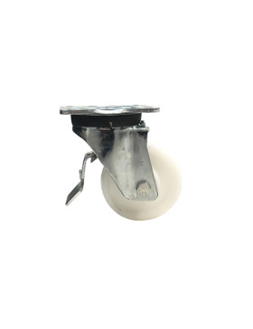 ROULETTE DE MANUTENTION PIVOTANTE À FREIN RENFORCÉE EN NYLON DIAMÈTRE 125 MM CHARGE 600KG - S78N 125AF