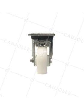 ROULETTE DE MANUTENTION PIVOTANTE À FREIN RENFORCÉE EN NYLON DIAMÈTRE 125 MM CHARGE 600KG - S78N 125AF