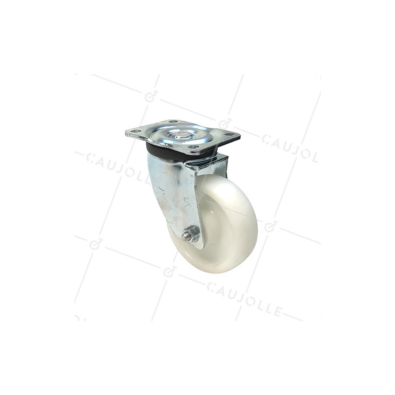 ROULETTE DE MANUTENTION PIVOTANTE RENFORCÉE EN NYLON DIAMÈTRE 125 MM CHARGE 300KG - S78N 125