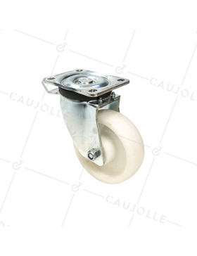 ROULETTE DE MANUTENTION PIVOTANTE RENFORCÉE EN NYLON DIAMÈTRE 150 MM CHARGE 300KG - S78N 125 • Caujolle