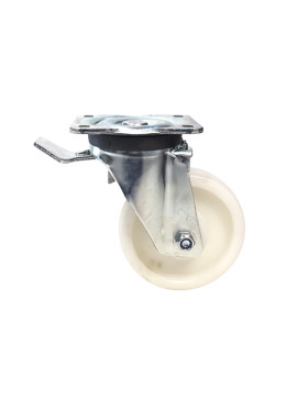 ROULETTE DE MANUTENTION PIVOTANTE RENFORCÉE EN NYLON DIAMÈTRE 125 MM CHARGE 300KG - S78N 125