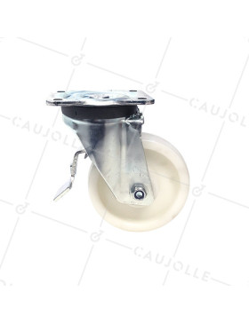 ROULETTE DE MANUTENTION PIVOTANTE RENFORCÉE EN NYLON DIAMÈTRE 125 MM CHARGE 300KG - S78N 125
