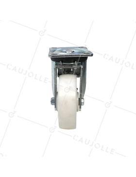 ROULETTE DE MANUTENTION PIVOTANTE RENFORCÉE EN NYLON DIAMÈTRE 125 MM CHARGE 300KG - S78N 125
