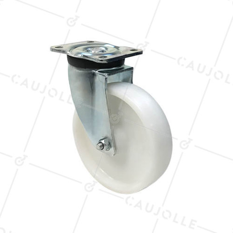 ROULETTE DE MANUTENTION PIVOTANTE RENFORCÉE EN NYLON DIAMÈTRE 200 MM CHARGE 1000KG - S78N 200 • Caujolle