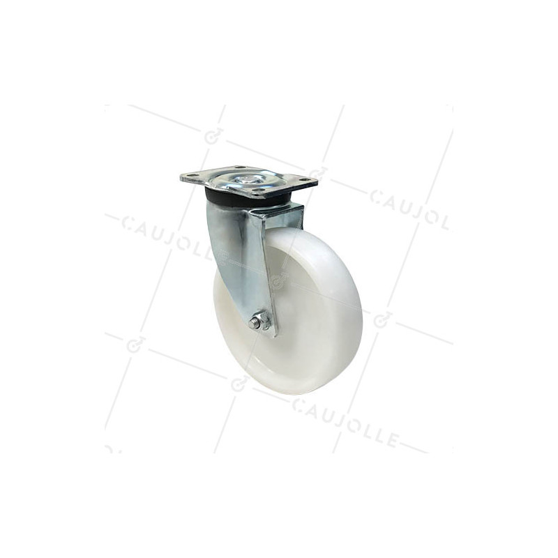 ROULETTE DE MANUTENTION PIVOTANTE RENFORCÉE EN NYLON DIAMÈTRE 200 MM CHARGE 1000KG - S78N 200