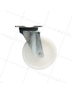 ROULETTE DE MANUTENTION PIVOTANTE RENFORCÉE EN NYLON DIAMÈTRE 125 MM CHARGE 300KG - S78N 125